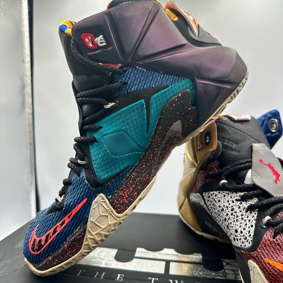 Nike Lebron XII 12 SE WTL What The Lebron James Multicolor Phantom MTLC Cacao 10 - Picture 3 of 14